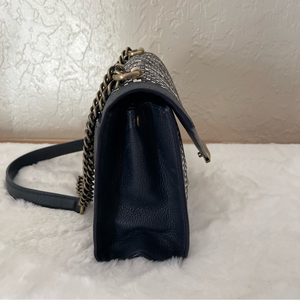 Michael Kors Chevron Woven Patterned Two Way Shoulder Or Crossbody Purse - Picture 6 of 16